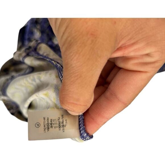 Calvin Klein Multicolored Snake Skin Pattern Faux Wrap Dress Size 4 Purple Yello - Picture 7 of 11